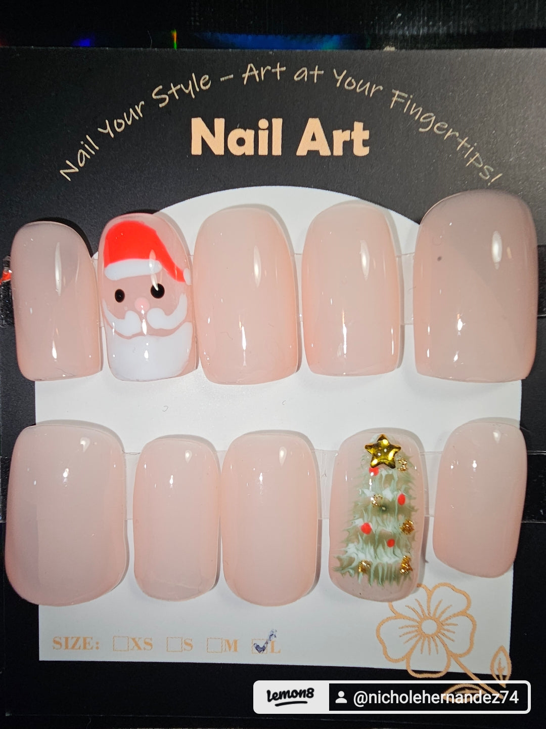 Santa press on nails