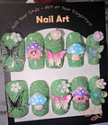 Fantasy charms press on nails