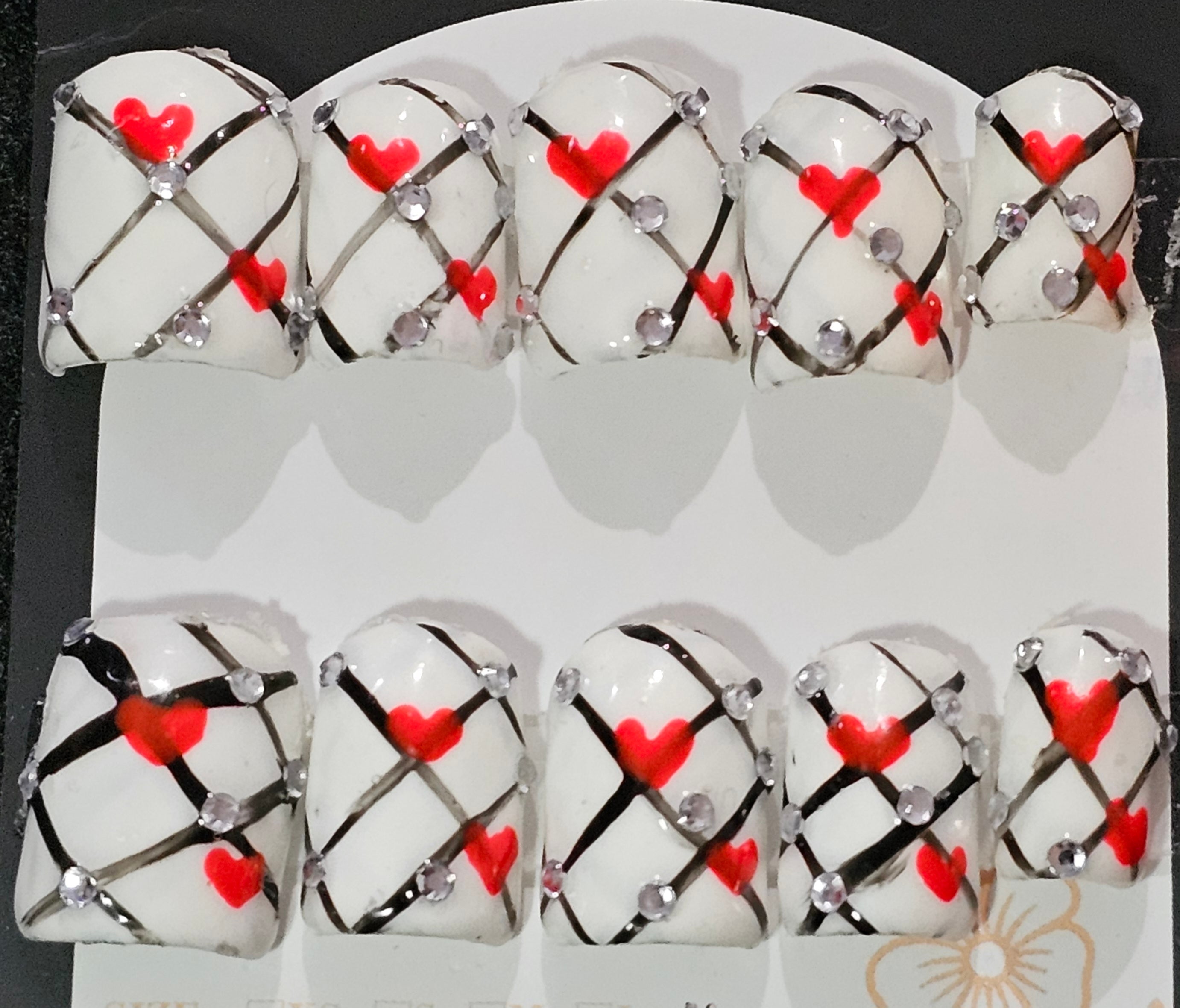 Cute little red heart on white base